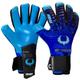 Renegade GK Eclipse Riptide Professional Goalie Gloves with Pro Fingersaves Black| Blue Soccer Goal Keeper Gloves (Size 11, Mens, Womens, Neg. Cut, Level 5)