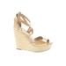 MICHAEL Michael Kors Wedges: Strappy Platform Summer Tan Solid Shoes - Women's Size 9 - Open Toe