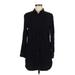 H&M Casual Dress - Shirtdress: Black Dresses - Women's Size 8