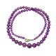 Amethyst Beaded Necklace, February Birthstone Necklace, Purple Necklace, 5-11 mm Smooth Round Bead Necklace, Floral Necklace, Handmade Gift For Her by A&M Gems