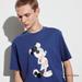 Men's Mickey Stands Ut (Short-Sleeve Graphic T-Shirt) | Blue | Small | UNIQLO US