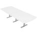 Skutchi Designs, Inc. 12 Person Arc Rectangle Modular Conference Table w/ T-Legs Wood/Metal in White | 29 H x 120 W x 45 D in | Wayfair