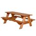 Jack and June Cedar Wood Rectangular Outdoor Picnic Table Wood in Brown | 30 H x 72 W x 54 D in | Wayfair JJ-PIC-REC-CD