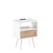 Latitude Run® Ernaldus 1 - Drawer Nightstand Wood in Brown/White | 22 H x 15.75 W x 11.8 D in | Wayfair EEBA4AB573AE47189E466F9BBE879822