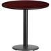 Ebern Designs Jamey 24" Round Laminate Table Top w/ 18" Round Bar Height Table Base Wood/Metal in Brown | Wayfair DF19D611C0EA426CBB53D68F503470F8