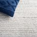 Gray 60 x 27 x 0.75 in Area Rug - Mercury Row® Truex Striped Handmade Area Rug in Ivory/Light Cotton/Wool | 60 H x 27 W x 0.75 D in | Wayfair