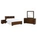 Loon Peak® Fayann 4 Piece Bedroom Set in Cappuccino Wood in Brown | 47.75 H x 66.4 W x 88.85 D in | Wayfair B6F63AF25E1A486CAED50E6E6E3E97EE