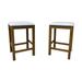 Latitude Run® Elfriede Unfinished 24.25" Counter Stool Wood in White/Brown | 24.25 H x 16.25 W x 16.25 D in | Wayfair