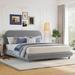 Latitude Run® Bogins Platform Bed Upholstered in Gray | 37.2 H x 67 W x 86.3 D in | Wayfair CA6F0D047C3947C0A2B05B29FDB901B3