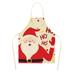 The Holiday Aisle® Christmas Linen Bib Apron Linen in Brown/Red/White | 28 H x 20.1 W in | Wayfair FD6822EEEB9F415886D6133700CBE461