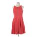 Jessica Simpson Casual Dress - A-Line Scoop Neck Sleeveless: Red Dresses - Women's Size 12