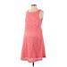 Motherhood Casual Dress - A-Line: Pink Dresses - Women's Size Small Maternity