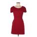 The Kooples Casual Dress - Mini: Red Tweed Dresses - Women's Size 38