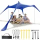 Pare-soleil de tente de plage en lyJean- poteau de tente en aluminium pour la famille portable