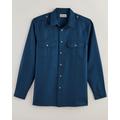 Blair Men's John Blair® Long-Sleeve Linen-Look Pilot Shirt - Blue - L