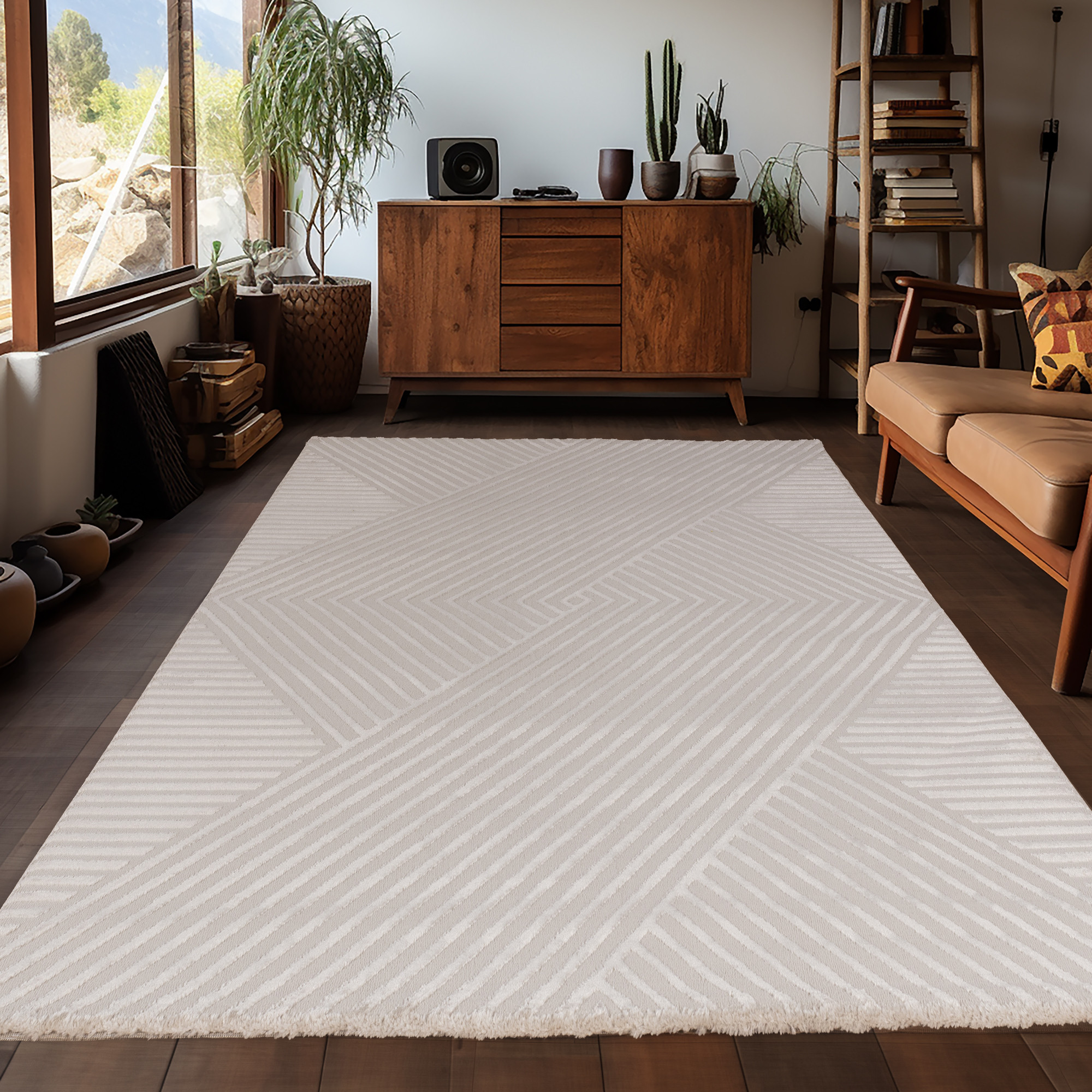 Teppich AYYILDIZ TEPPICHE "SAHARA 1115", beige, B:240cm H:12mm L:340cm, Polypropylen, Teppiche, Läufer / Pflegeleicht / Strapazierfähig / Trend Colors/ Wohnzimmer Image