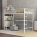 Industrial Style Metal Loft Bed with Built-In Desk, Guardrails - Sturdy Industrial Design