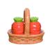 Transpac Dolomite 4.53 in. Orange Easter Carrots In Basket Salt and Pepper Shaker Set of 3