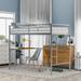 Industrial Style Metal Loft Bed with Built-In Desk, Guardrails - Sturdy Industrial Design