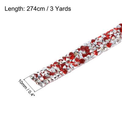 1 Pcs Resin Rhinestones Trim 3 Yards Self Adhesive Diamond Ribbons