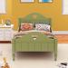 Solid Wood Macaron Twin Size Toddler Platform Bed with Side Safety Rails, Kid-Friendly Height, Hollow Love Design
