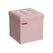 11.8 Inches Small Folding Storage Ottoman Cube Storage Chest, Foot Rest Stool