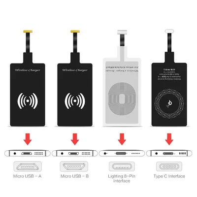 Raxfly Qi Drahtlose Aufladen Empfänger Für iPhone Für Samsung Huawei Für Android Micro USB Typ C