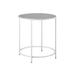 Glass End Table with Metal Frame Laurel Green/Pearl White - 19.7"Dia. x 21.6"H (50 x 55 cm)