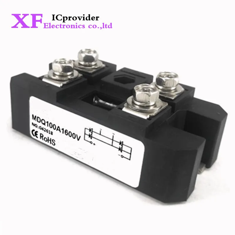 Mdq100a1600v 30a 40a 75a einphasige Gleich richter brücke 50a 200a 250a 500a Diode 150a 300a-16 Modul Kühlkörper DC 12VDC Image