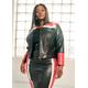 Plus Size Colorblock Faux Leather Jacket