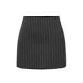 ONLY Damen ONLBRIE HW Short PINST Skirt TLR NOOS Rock, Dark Grey Melange/Stripes:White, 36