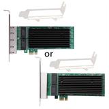 PCI-E Quad Gigabit Network Card 10/100/1000mbps PCIE X1 to RJ45 Ethernet Adapter