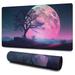 Beautiful Night Sky Moon and Tree Gaming Mouse Mat Rectangle 3XL Extra Large Mouse Pad 47.3 X 23.6 InchesNon-Slip Rubber Gaming Mouse Pad with Stitched Edges Office Mouse Pad for Women Men Kids