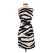 Banana Republic Factory Store Casual Dress: Ivory Zebra Print Dresses - Women's Size 0