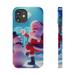 Christmas Frosty and Santa Claus Apple iPhone Cases Slim Fit Glossy Finish