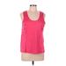 Reebok Active Tank Top: Pink Solid Activewear - Women's Size Medium