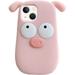 Apply to iPhone Xs Max Case Kawaii Phone Cases Cute 3D Cartoon Pink Pig Phone Case Funny Cool Soft Silicone Shockproof Protective Case Women Girls for iPhone Xs Max