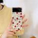 Cute Cartoon Case for Samsung Galaxy Z Flip 3 5G Crystal Clear Foldable Cartoon Floral & Deer Pattern Slim Clear Shockproof Scratch-Resistant Girls Women Case for Galaxy Z Flip 3