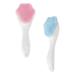 Manual Facial Cleanser Face Scrub Brush Silicone Cleaning Massager Cleansing Travel 2 Pcs