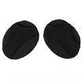 1 Pair 2 Holes Silicone Gel Heel Pads Forefoot Half Yard Pads Anti-Slip Pads Forefoot Arch Support High-heeled Shoes Insoles - L (Black)