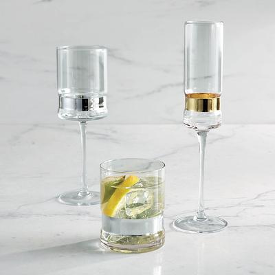 Set of 2 SoHo Glasses - Gold, Gold Wine Glasses - Frontgate
