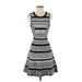 Jealous Tomato Casual Dress - Mini Scoop Neck Sleeveless: Gray Print Dresses - Women's Size Small