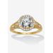 Women's 2.86 Tcw Round Cubic Zirconia Engagement Ring by PalmBeach Jewelry in Gold (Size 8)