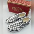 Vans Shoes | Nib Vans Classic Slip-Ons Shoes Various Kid Sizes Unisex Gray/ White | Color: Gray/White | Size: Various