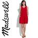 Madewell Dresses | Madewell Women's Sz 8 Red Silk Sleeveless With Pockets Summer Dress Women Size 0 | Color: Red | Size: 0