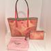 Kate Spade Bags | Kate Spade Molly Falling Flowers Large Tote W/ Detachable Wristlet + Dust Bag | Color: Orange/Pink | Size: Os