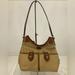 Dooney & Bourke Bags | Dooney & Bourke Designer Beige Brown Nylon Leather Shoulder Bag Purse Handbag | Color: Brown/Cream | Size: Os