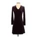 Banana Republic Casual Dress - Sweater Dress: Burgundy Dresses - Women's Size X-Small