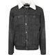 Outdoorjacke URBAN CLASSICS "Herren Sherpa Denim Jacket" Gr. L, schwarz (black washed) Herren Jacken Outdoorjacken