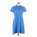 Croft & Barrow Casual Dress: Blue Dresses - Women's Size Medium